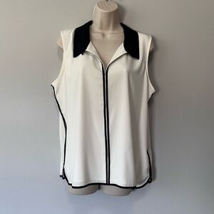 Tommy Hilfiger Sleeveless Collared Top Size XL NWT!